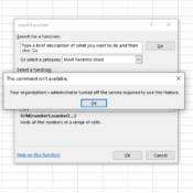 Your organization's administrator turned off the service required to use this feature.